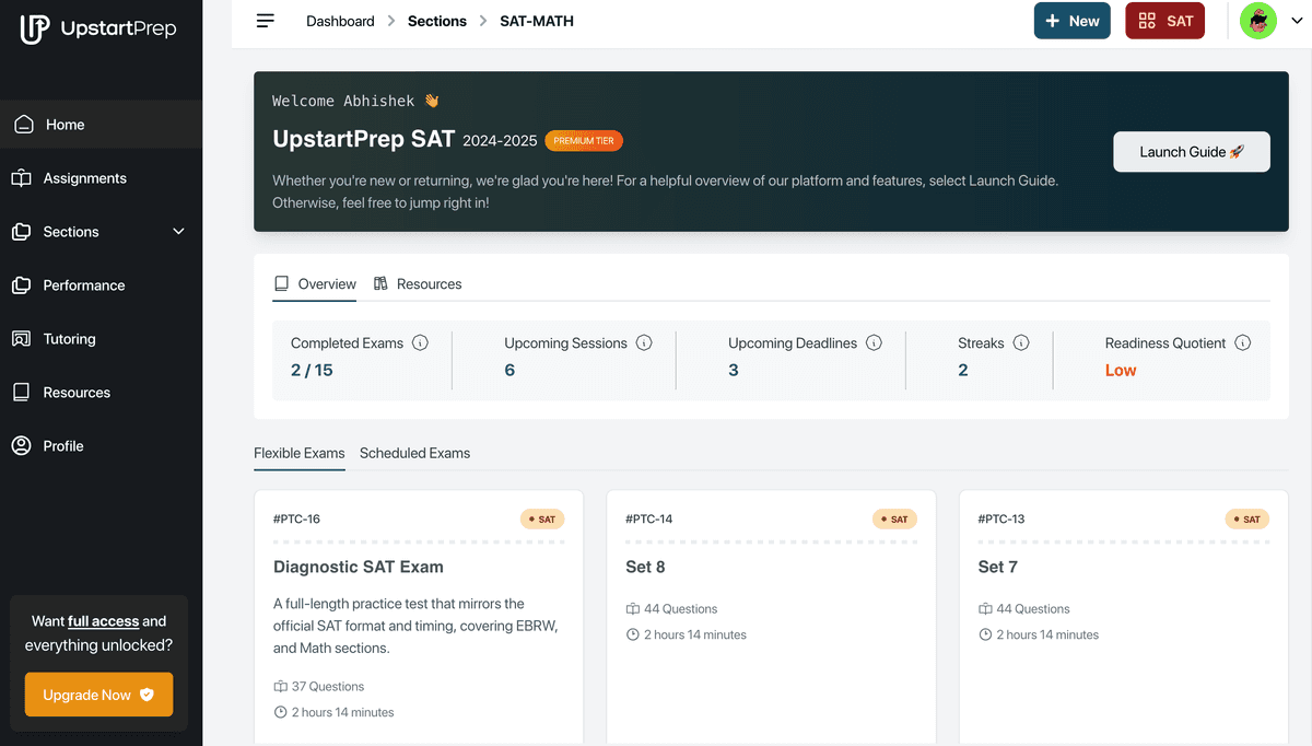 UpstartPrep - ACT Preparation